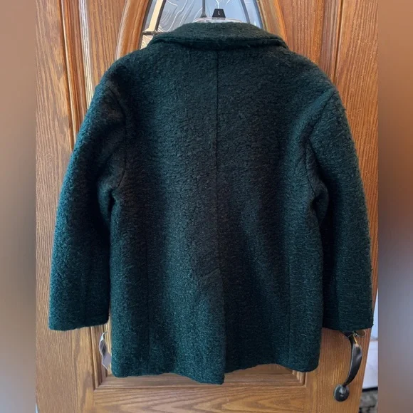 NWT Bernardo Women’s Notch Lapel Single Breasted Forest Green Coat Size Small - Picture 2 of 10